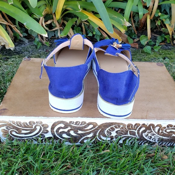 Bright Blue Lightweight Tassel Shoes - Picture 5 of 6